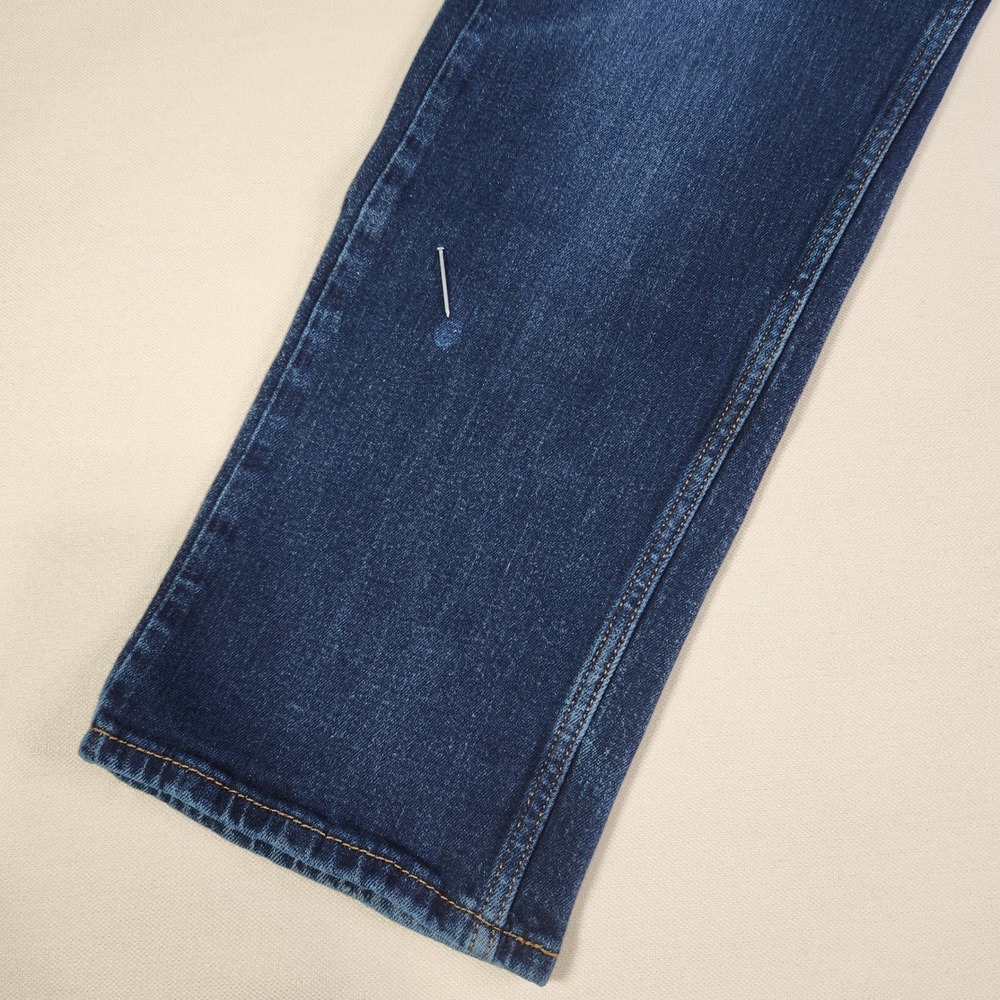 Levis 505 Regular Fit Straight Leg Jeans Mens 36x30 Dark Wash (fit 36W 29.5L) - Picture 9 of 14